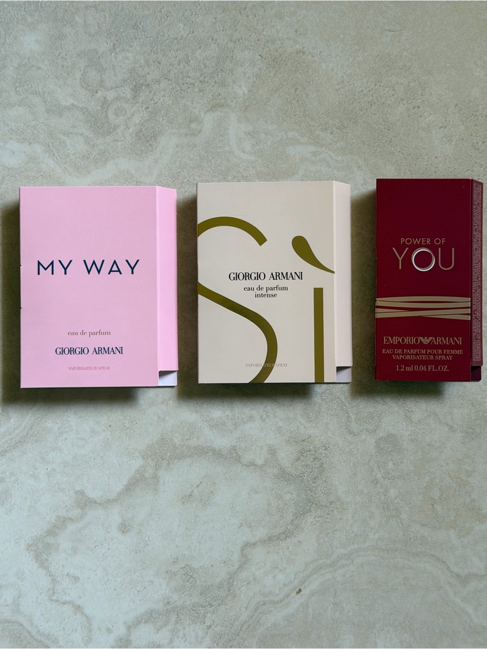 Giorgio Armani My Way & Emporio Armani Power of You Trio - Pink, Cream, Burgundy